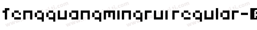 fengguangmingrui regular字体转换